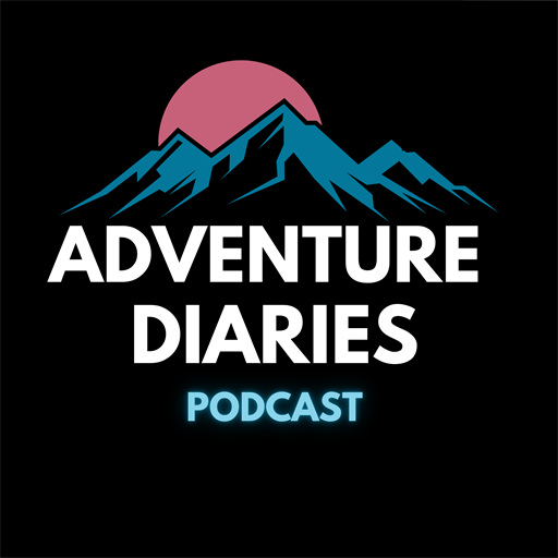 Adventure Diaries Podcast logo.